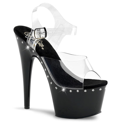 Pleaser Womens Sandals ADORE-708LS Clr/Blk