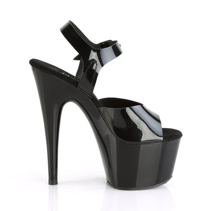 Pleaser Womens Sandals ADORE-708N Blk (Jelly-Like) TPU/Blk
