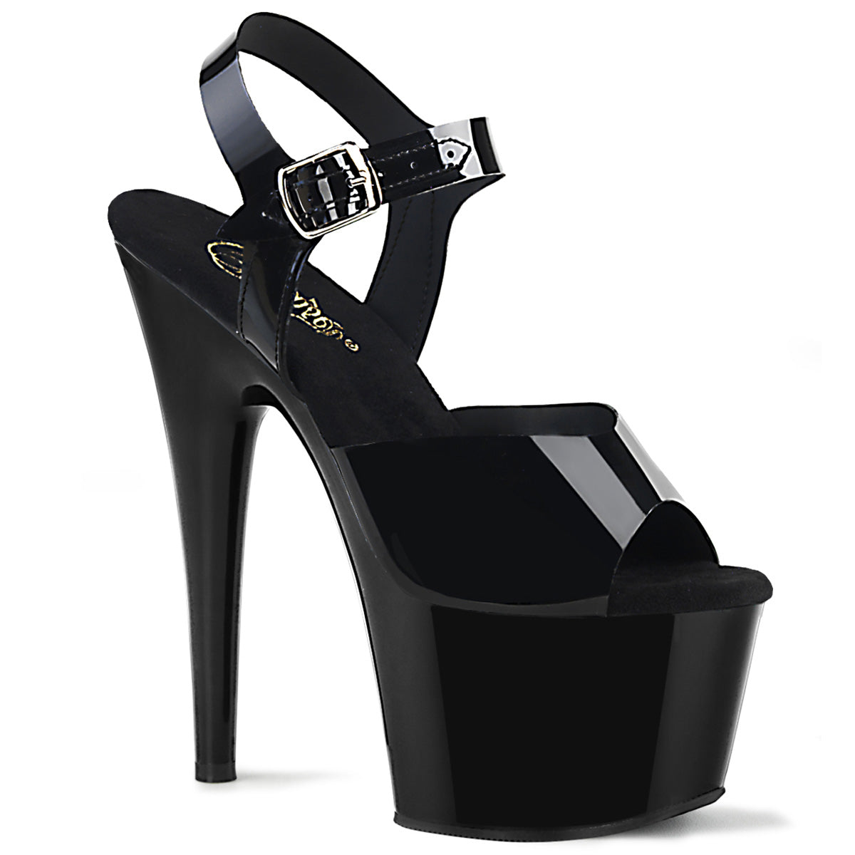 Pleaser Womens Sandals ADORE-708N Blk (Jelly-Like) TPU/Blk