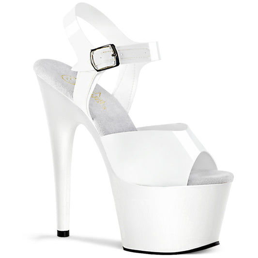 Pleaser Womens Sandals ADORE-708N Wht (Jelly-Like) TPU/Wht