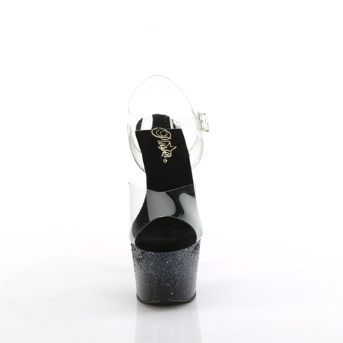 Pleaser   ADORE-708SS Clr/Blk Multi Glitter
