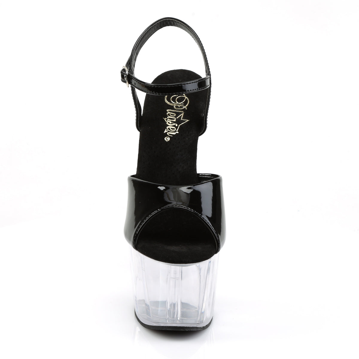 Pleaser Womens Sandals ADORE-709 Blk Pat/ Clr