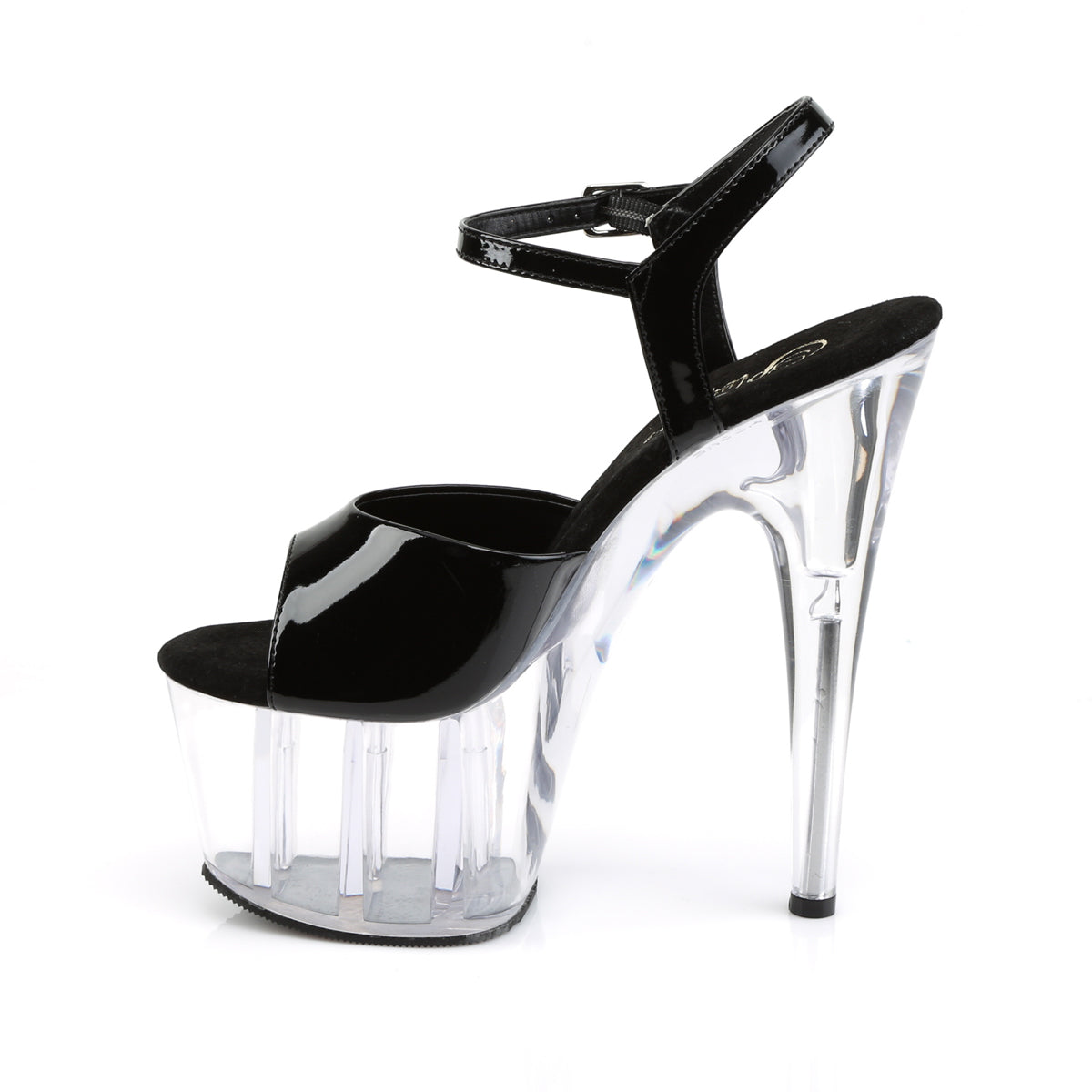 Pleaser Womens Sandals ADORE-709 Blk Pat/ Clr