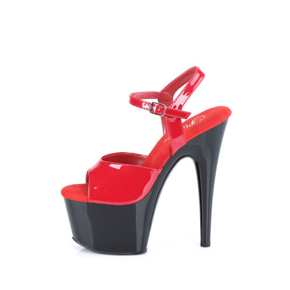 Pleaser  Sandals ADORE-709 Red Pat/Blk