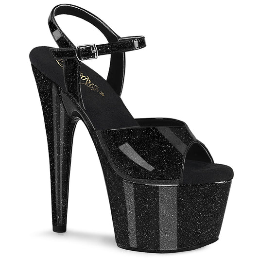 Pleaser   ADORE-709GP Blk Glitter Pat/M