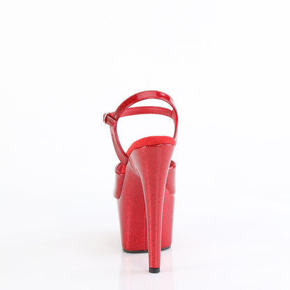 Pleaser   ADORE-709GP Ruby Red Glitter Pat/M