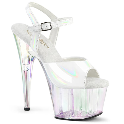 Pleaser   ADORE-709HT Wht Holo/Holo Tinted