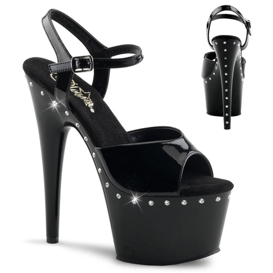 Pleaser Womens Sandals ADORE-709LS Blk/Blk