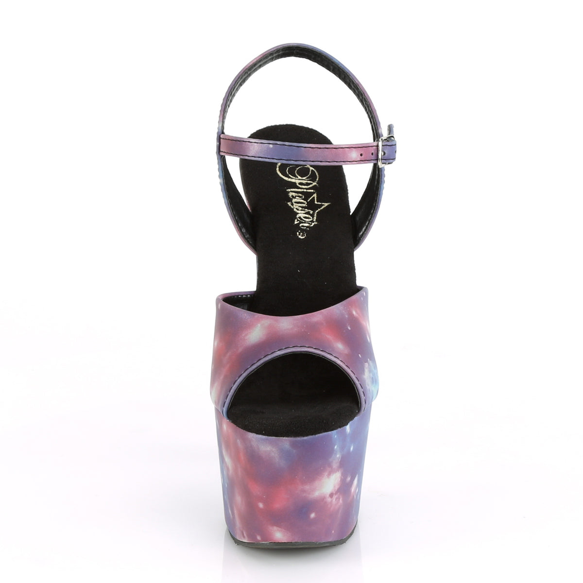Pleaser Womens Sandals ADORE-709REFL Purple-Blue Reflective/Purple-Blue Refle