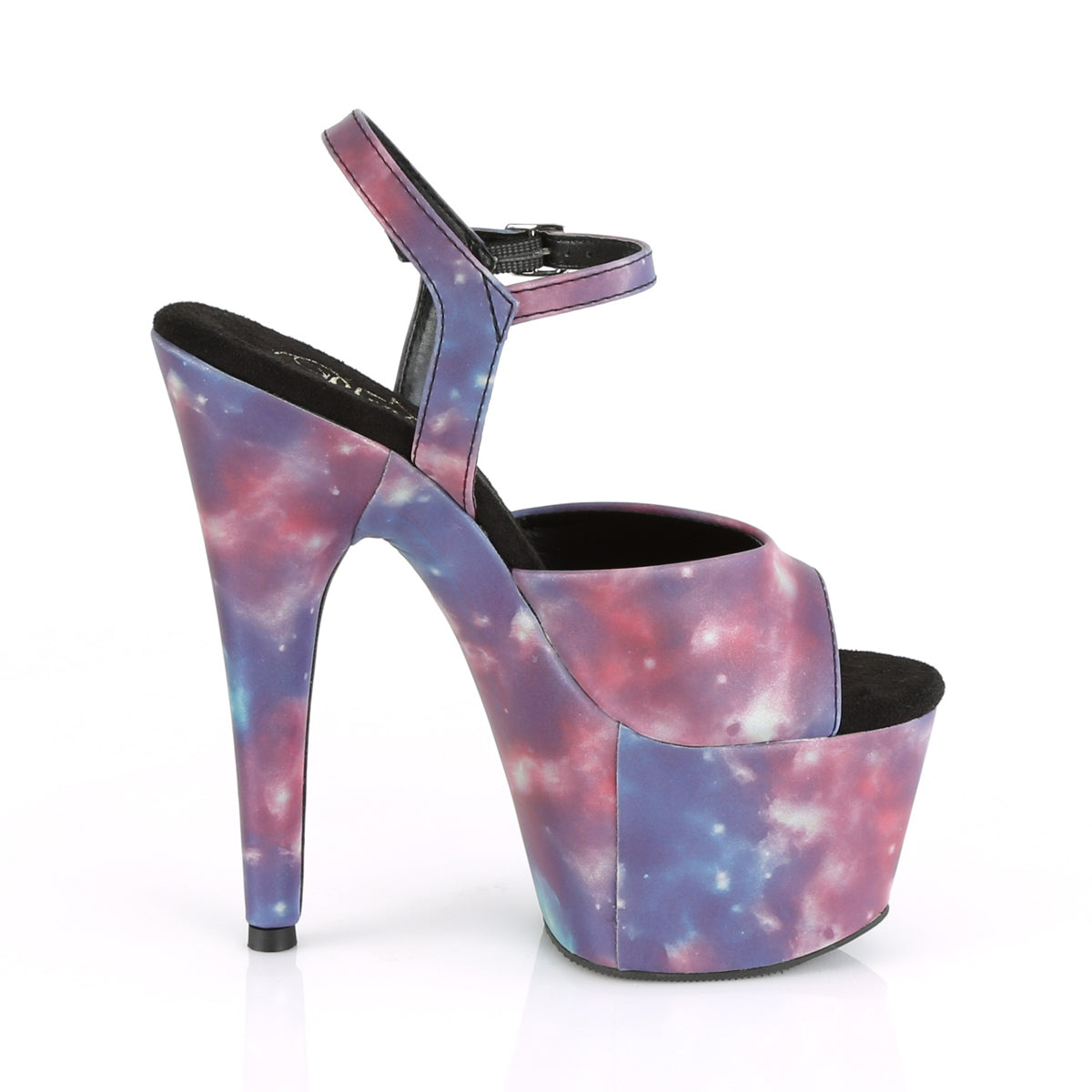Pleaser Womens Sandals ADORE-709REFL Purple-Blue Reflective/Purple-Blue Refle