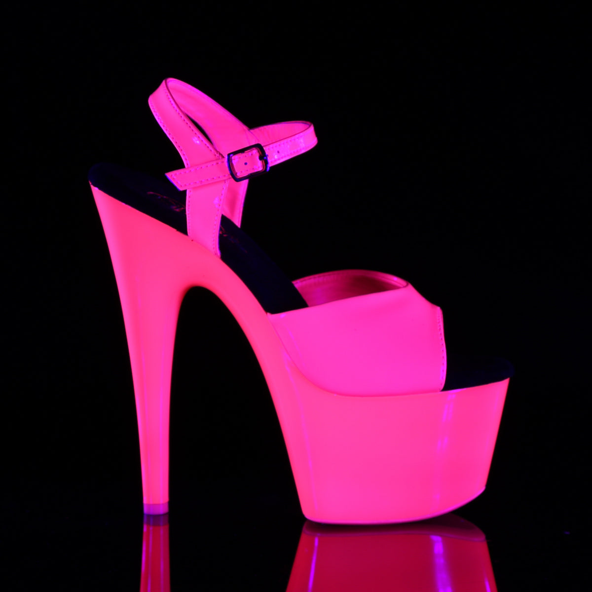 Pleaser Womens Sandals ADORE-709UV Neon H. Pink Pat/Neon H. Pink