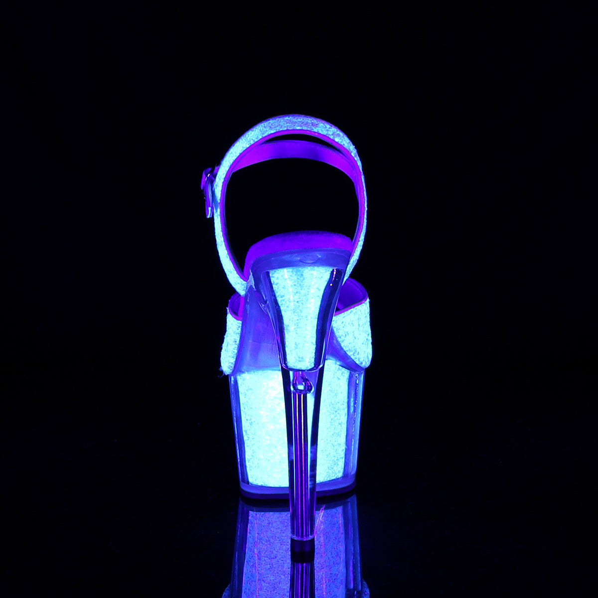 Pleaser Womens Sandals ADORE-710UVG Neon Opal Glitter/Neon Opal Glitter
