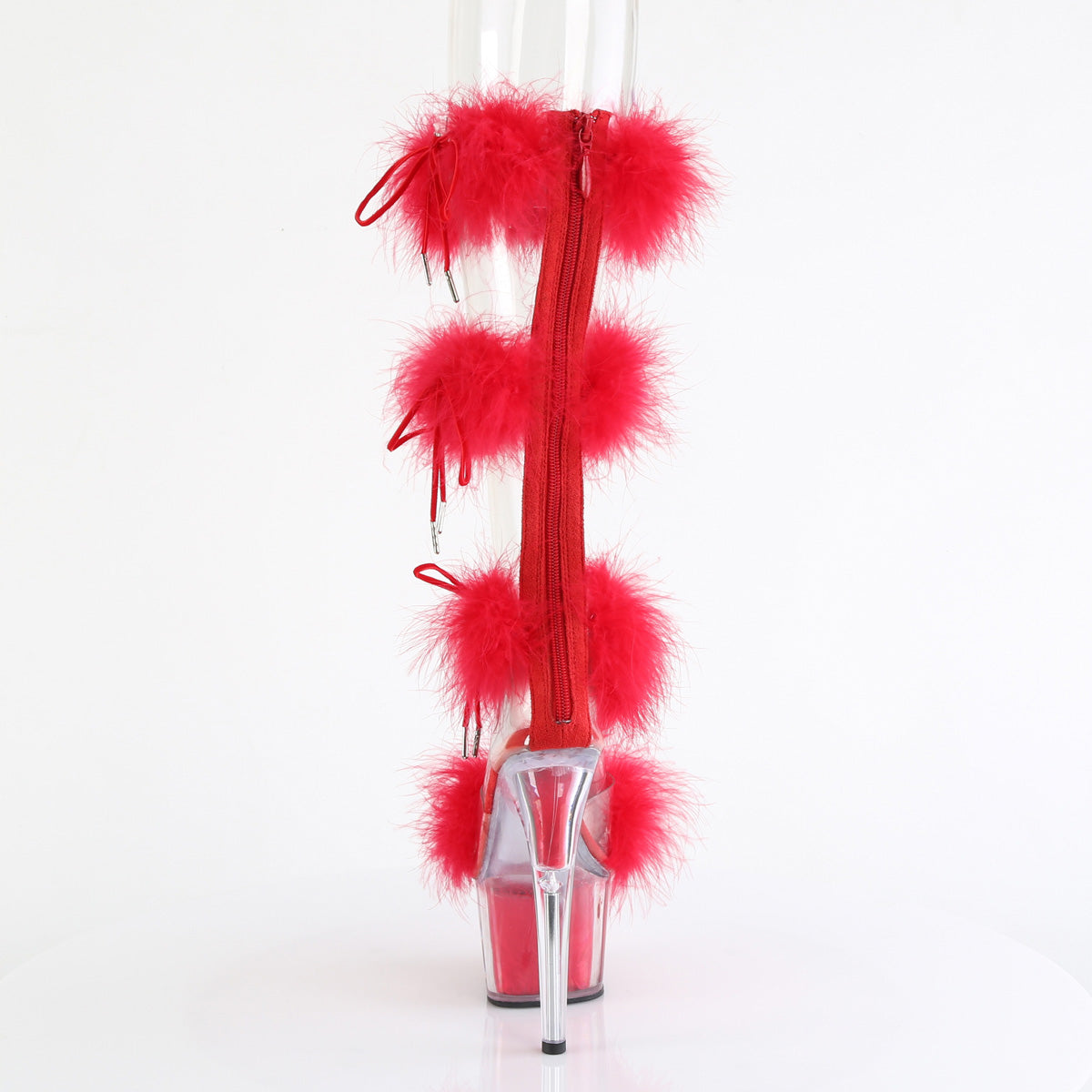 Pleaser   ADORE-728F Clr-Red Fur/M