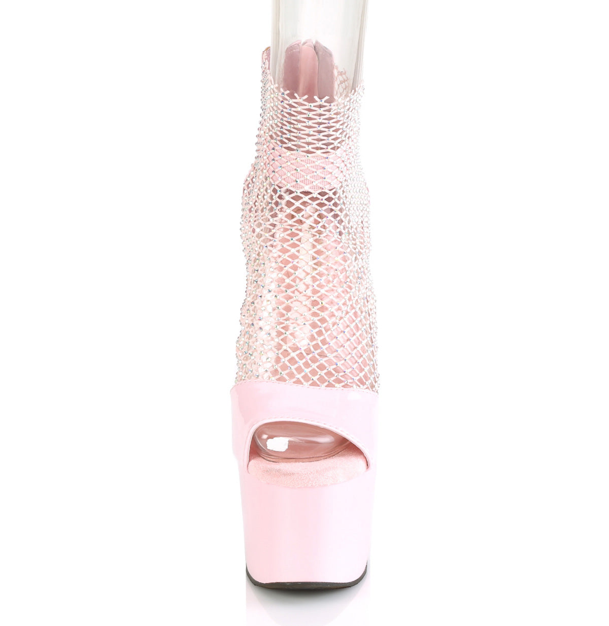 Pleaser Womens Sandals ADORE-765RM B. Pink Pat-RS Mesh/B. Pink