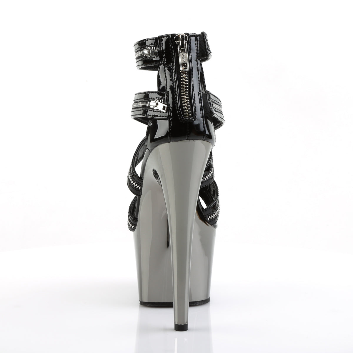 Pleaser Womens Sandals ADORE-767 Blk/Pewter Chrome
