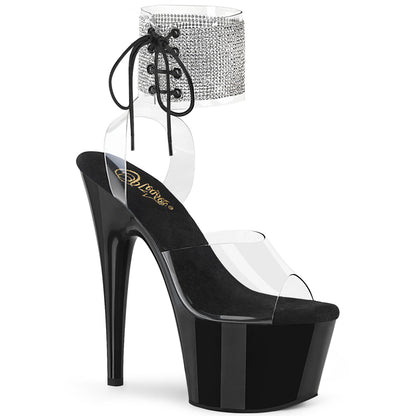 Pleaser Womens Sandals ADORE-791-2RS Clr/Blk
