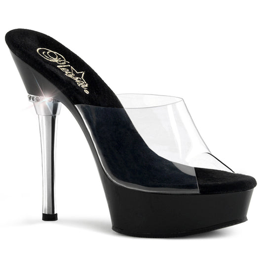 Pleaser Womens Sandals ALLURE-601 Clr/Blk
