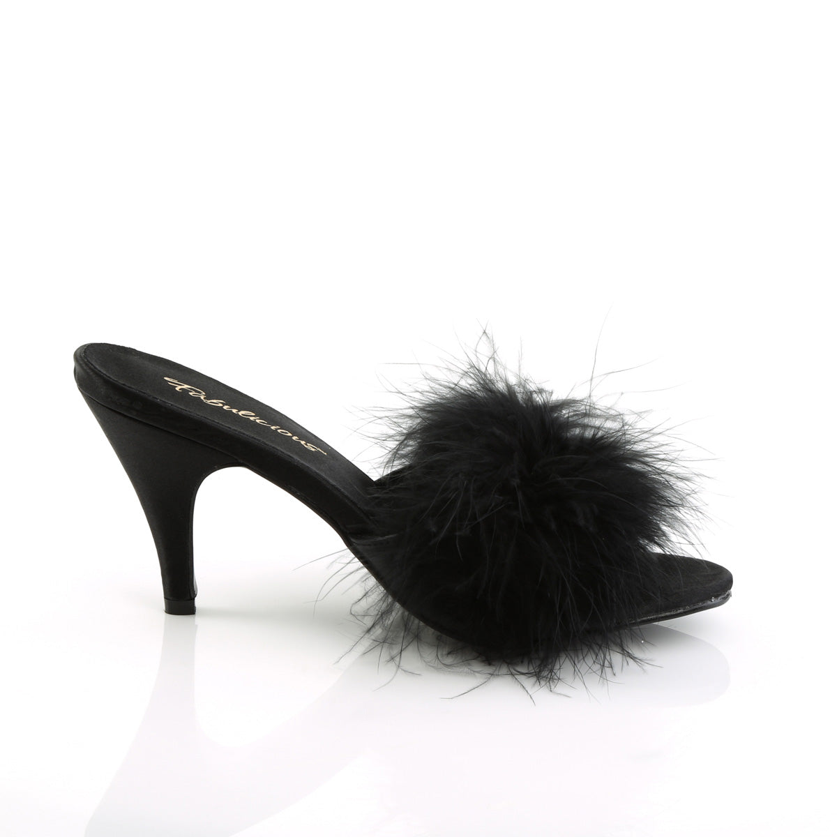 Fabulicious Womens Sandals AMOUR-03 Blk Pu-Fur
