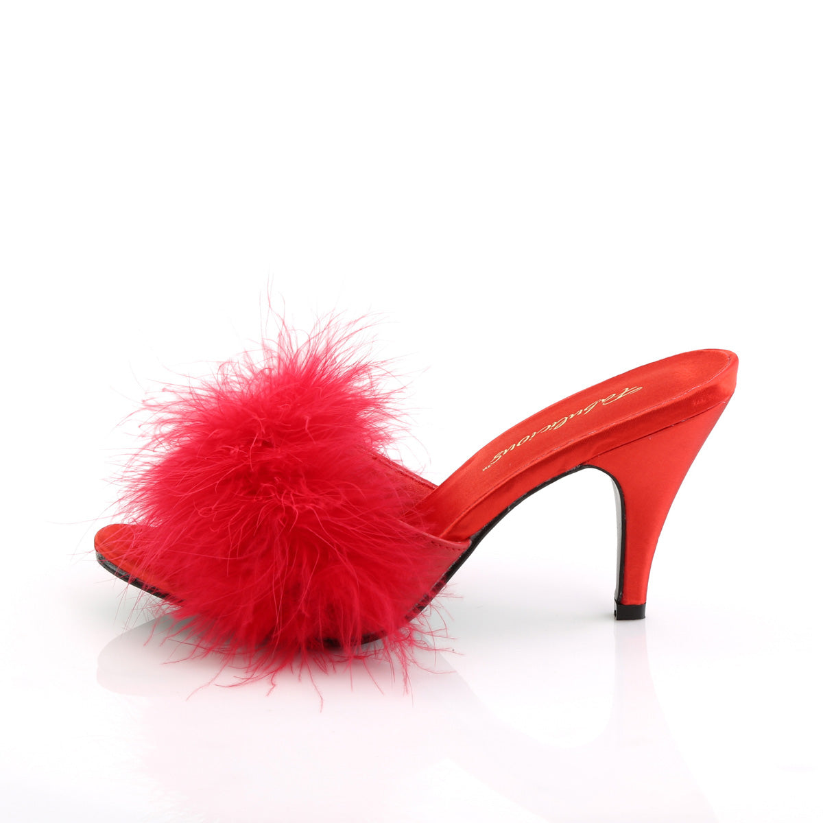 Fabulicious Womens Sandals AMOUR-03 Red Pu-Fur