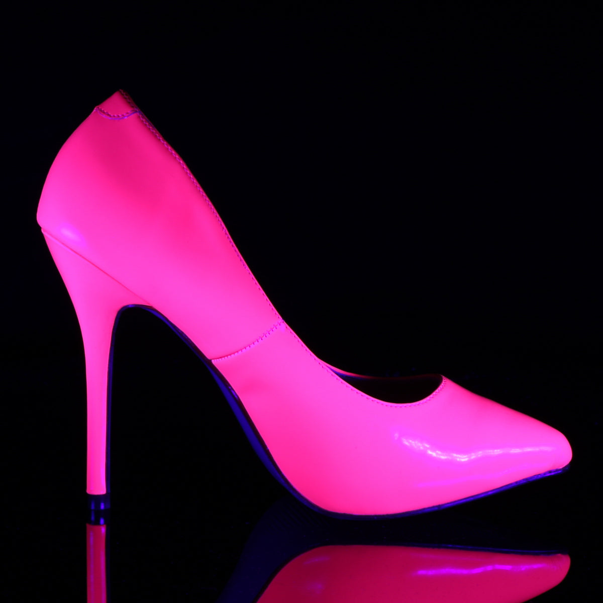 Pleaser Womens Pumps AMUSE-20 Neon Fuchsia Pat