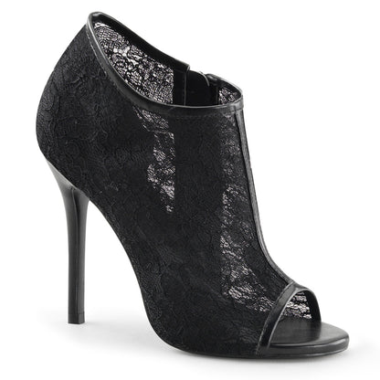 Fabulicious Womens Sandals AMUSE-56 Blk Lace-Mesh
