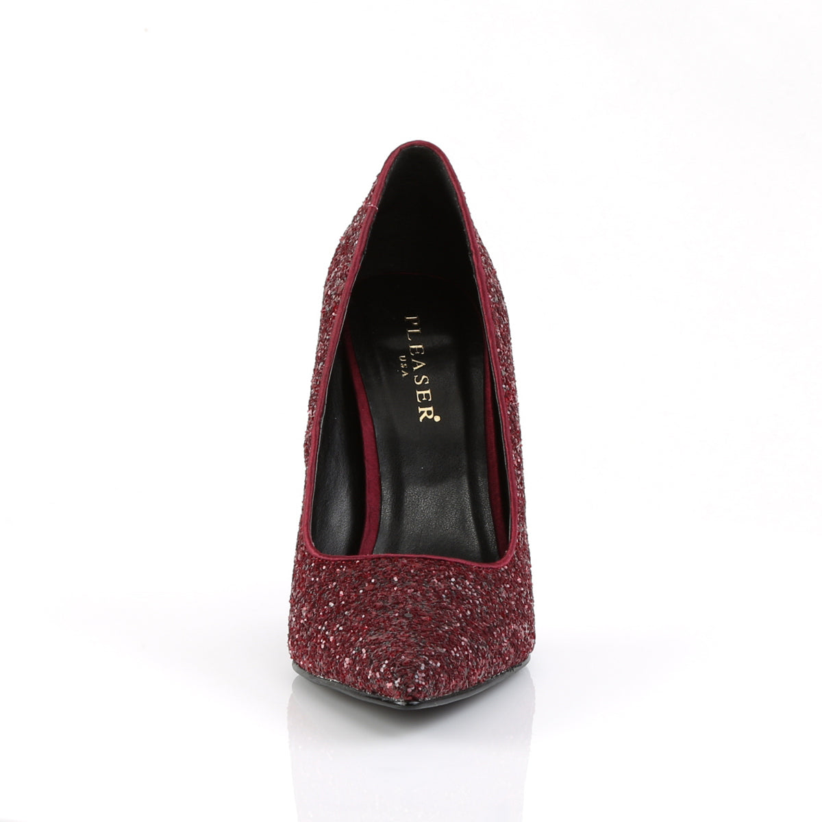 Pleaser Womens Pumps APPEAL-20G Burgundy Gltr Pu