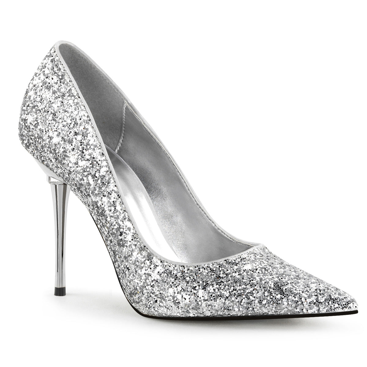 Pleaser Womens Pumps APPEAL-20G Slv Gltr Pu