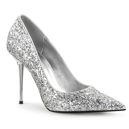 Pleaser Womens Pumps APPEAL-20G Slv Gltr Pu