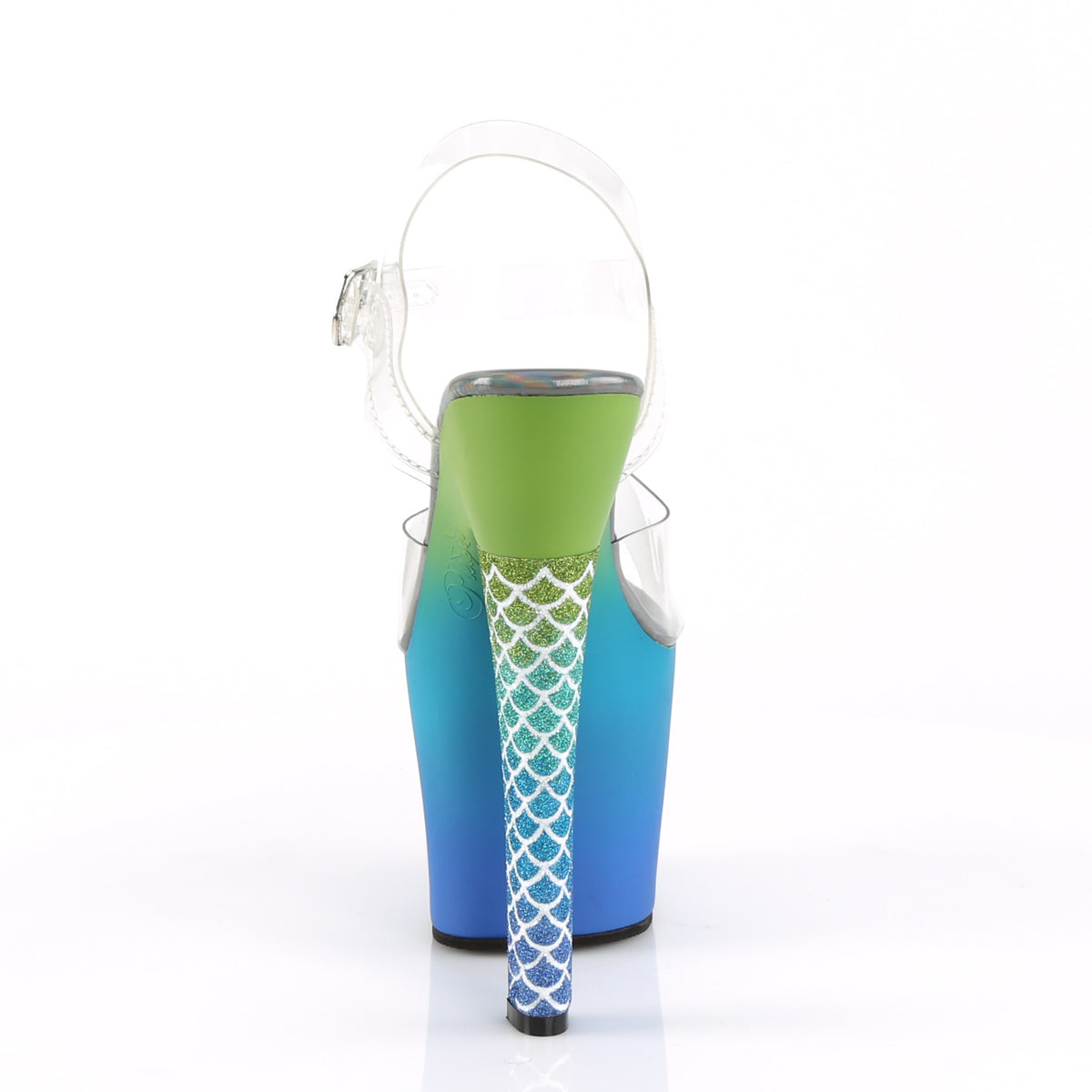 Pleaser Womens Sandals ARIEL-708OMBRE Clr/Green-Blue Ombre