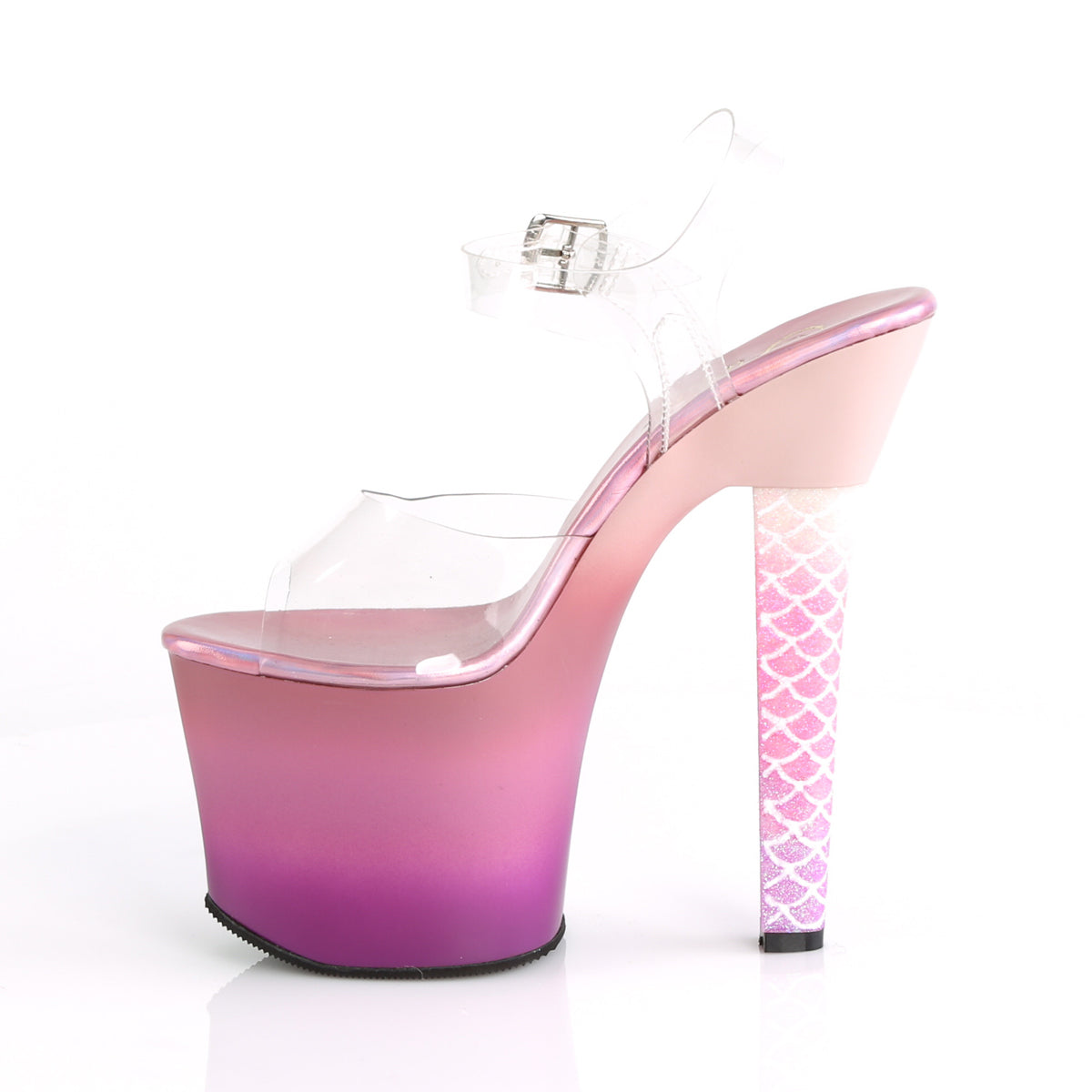 Pleaser Womens Sandals ARIEL-708OMBRE Clr/Pink-Purple Ombre
