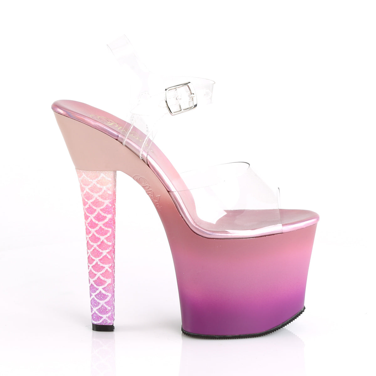 Pleaser Womens Sandals ARIEL-708OMBRE Clr/Pink-Purple Ombre