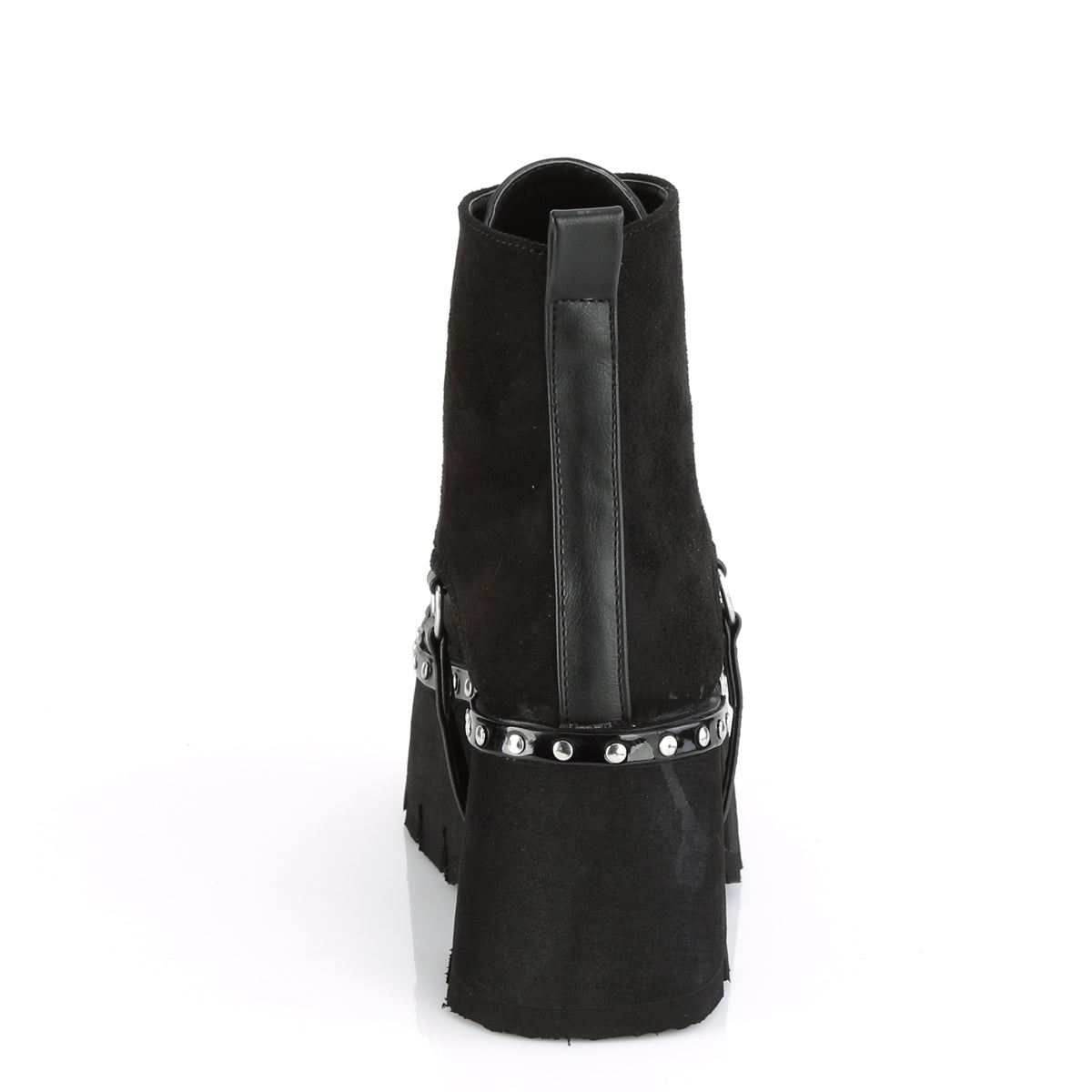 DemoniaCult Womens Ankle Boots ASHES-100 Blk Vegan Suede-Blk V. Le