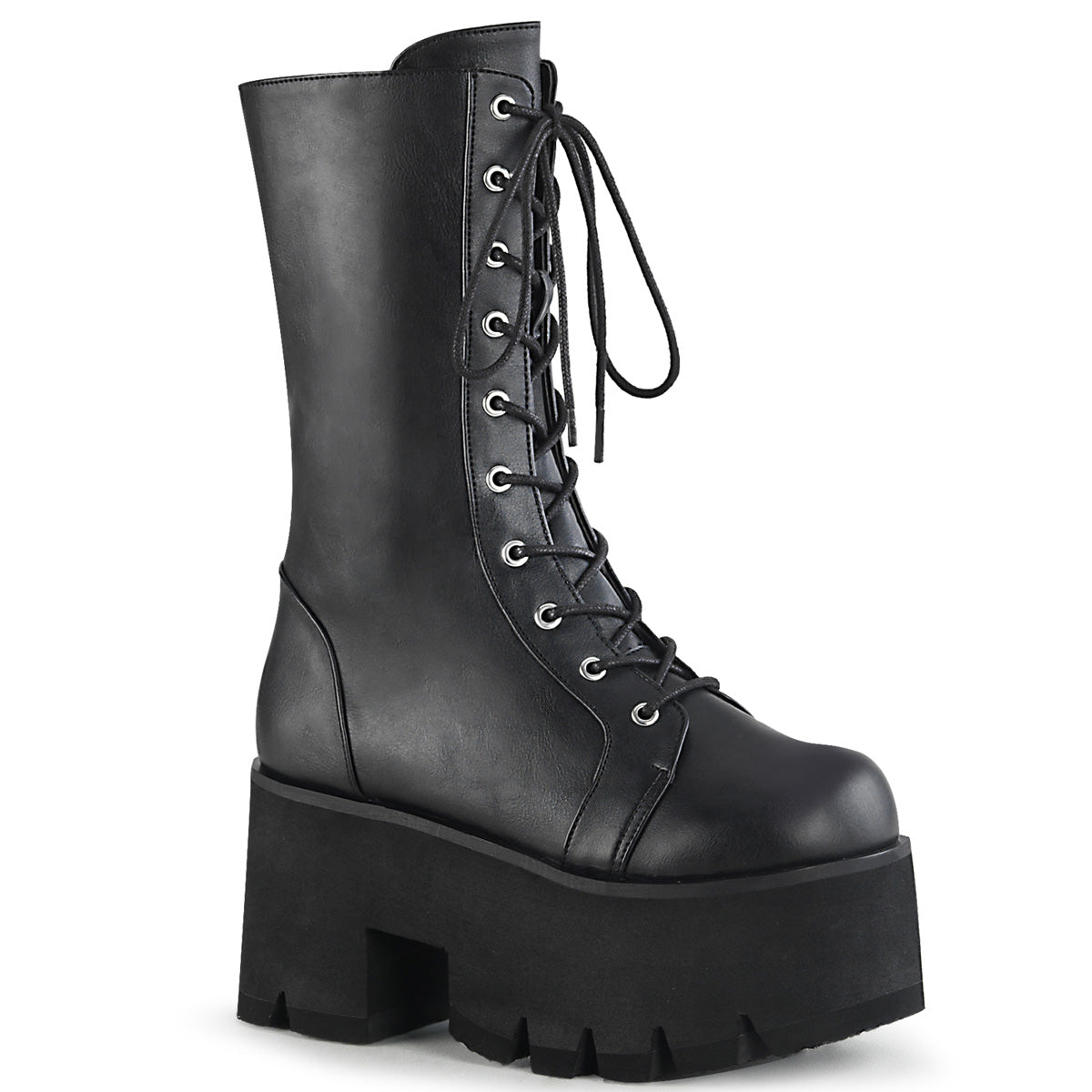 DemoniaCult Womens Boots ASHES-105 Blk Vegan Leather