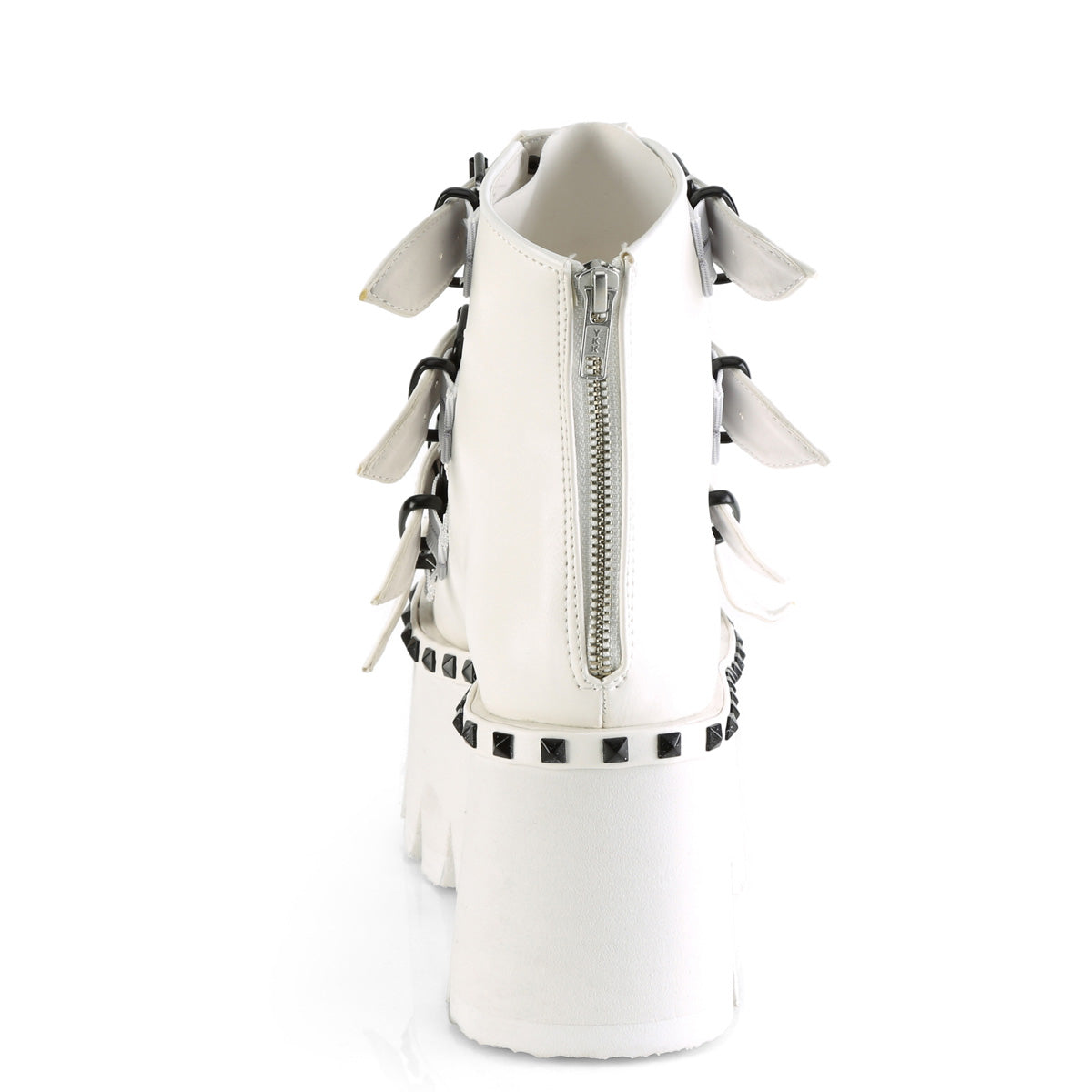 DemoniaCult Womens Sandals ASHES-70 Wht Vegan Leather
