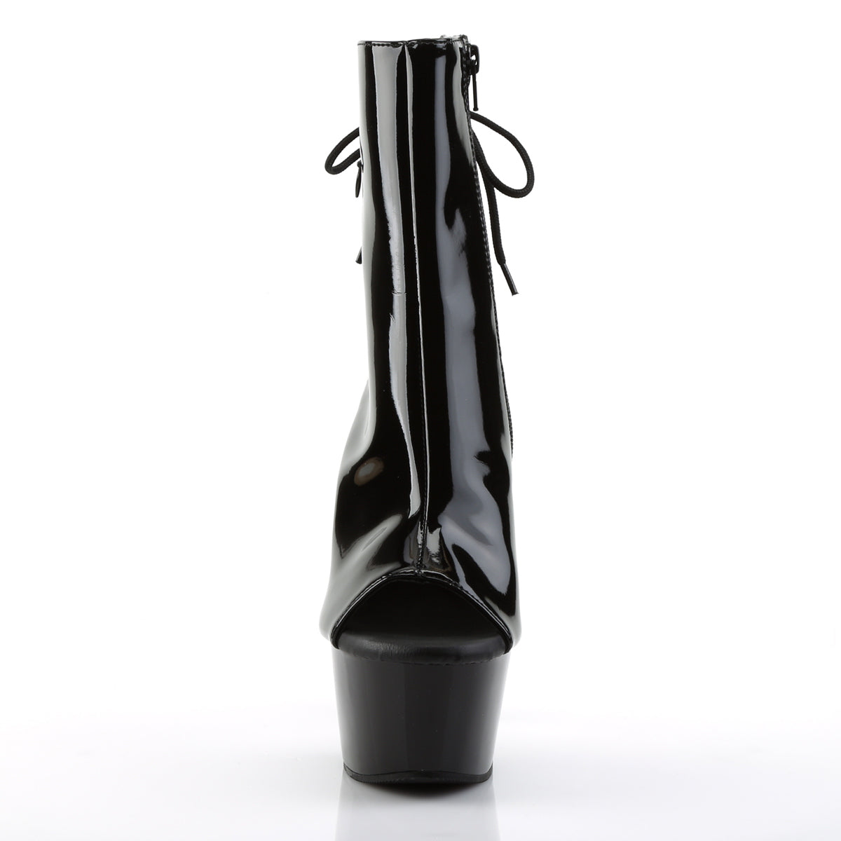 Pleaser Womens Ankle Boots ASPIRE-1018 Blk Pat/Blk