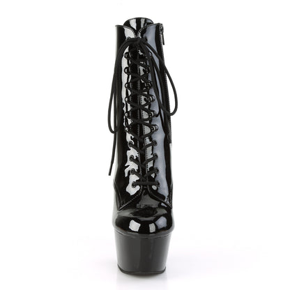 Pleaser Womens Ankle Boots ASPIRE-1020 Blk Pat/Blk