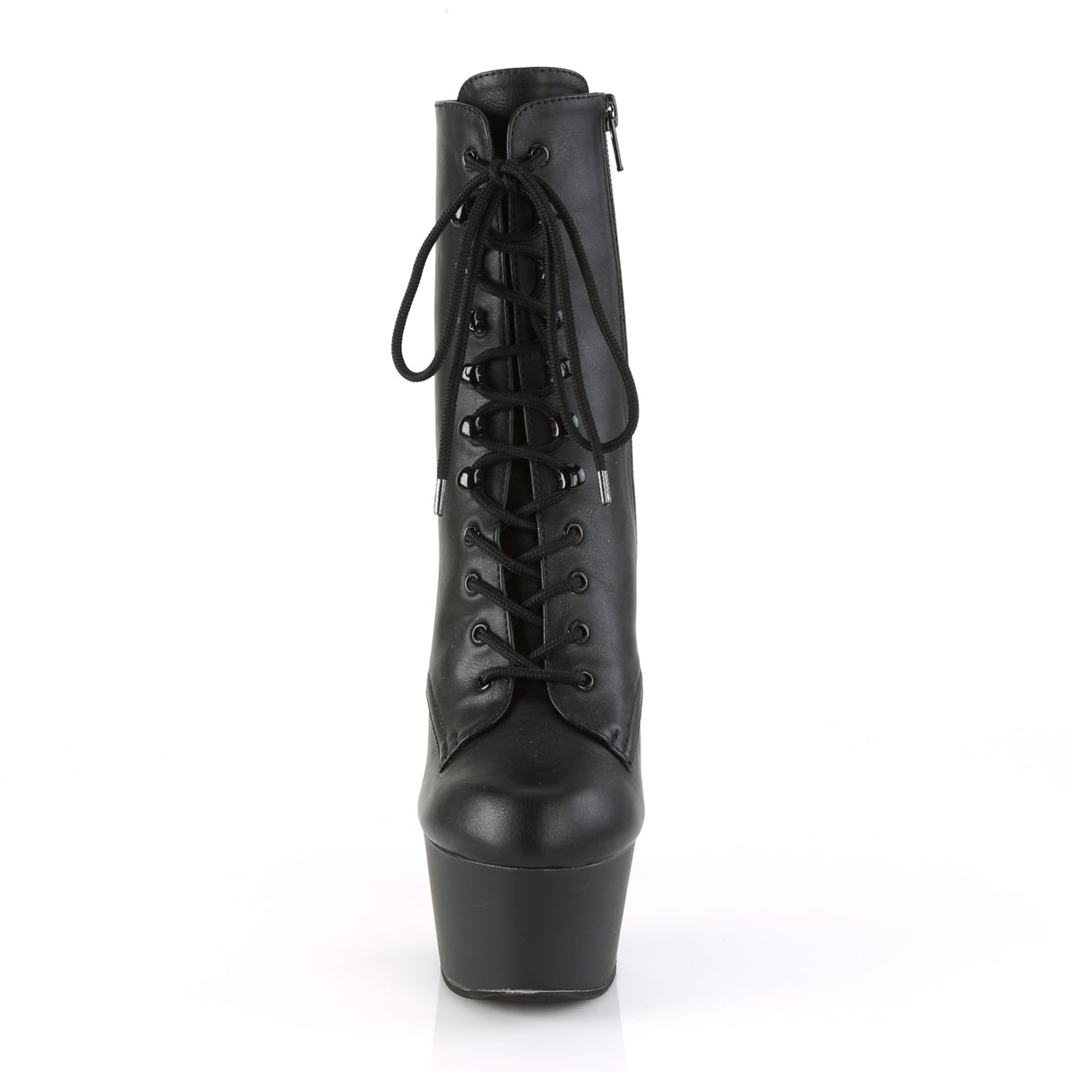 Pleaser Womens Ankle Boots ASPIRE-1020 Blk Faux Leather/Blk Matte