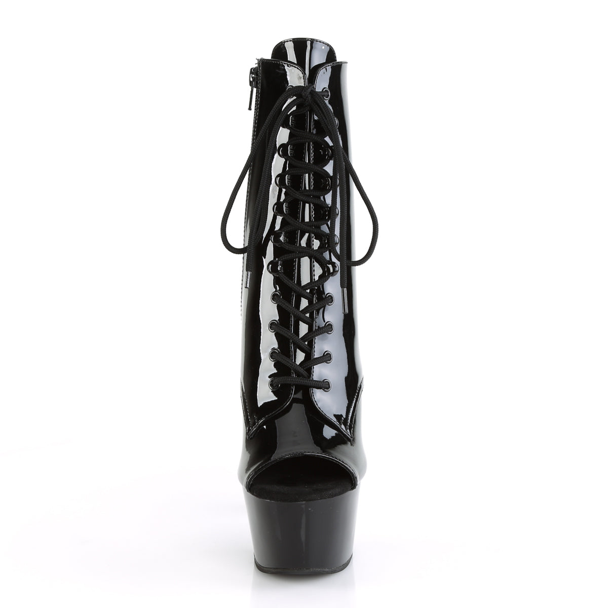 Pleaser Womens Ankle Boots ASPIRE-1021 Blk Pat/Blk