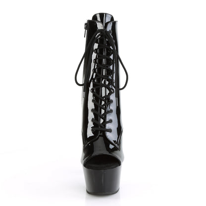 Pleaser Womens Ankle Boots ASPIRE-1021 Blk Pat/Blk