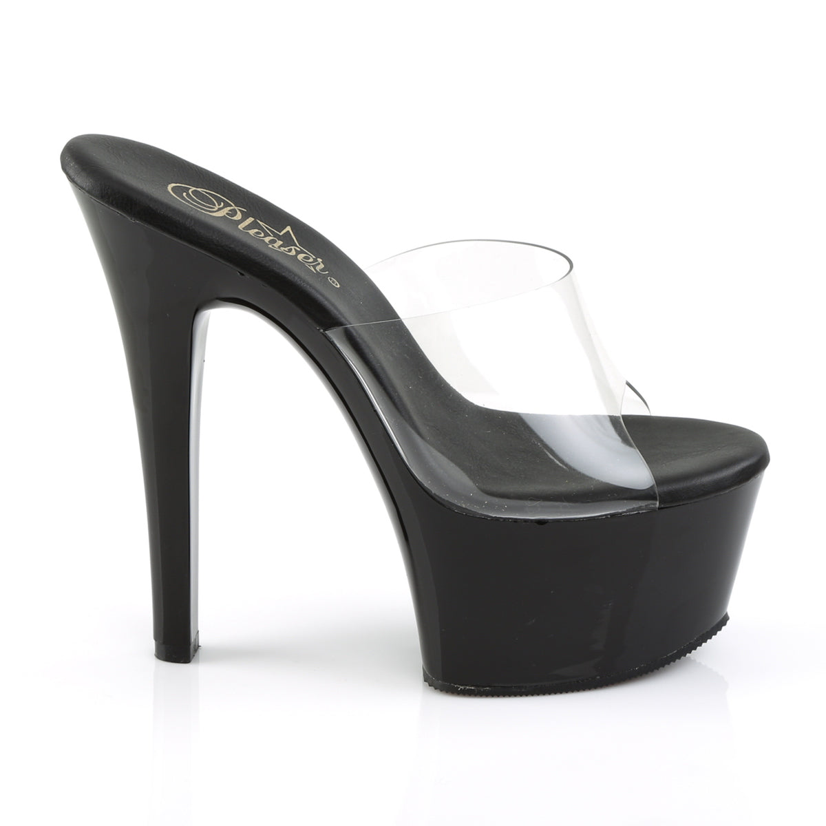 Pleaser Womens Sandals ASPIRE-601 Clr/Blk Matte