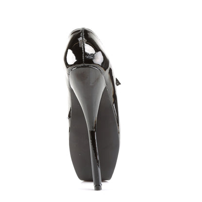 Devious Womens Pumps BALLET-08 Blk Pat