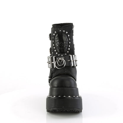 DemoniaCult  Ankle Boots BEAR-150 Blk Vegan Leather