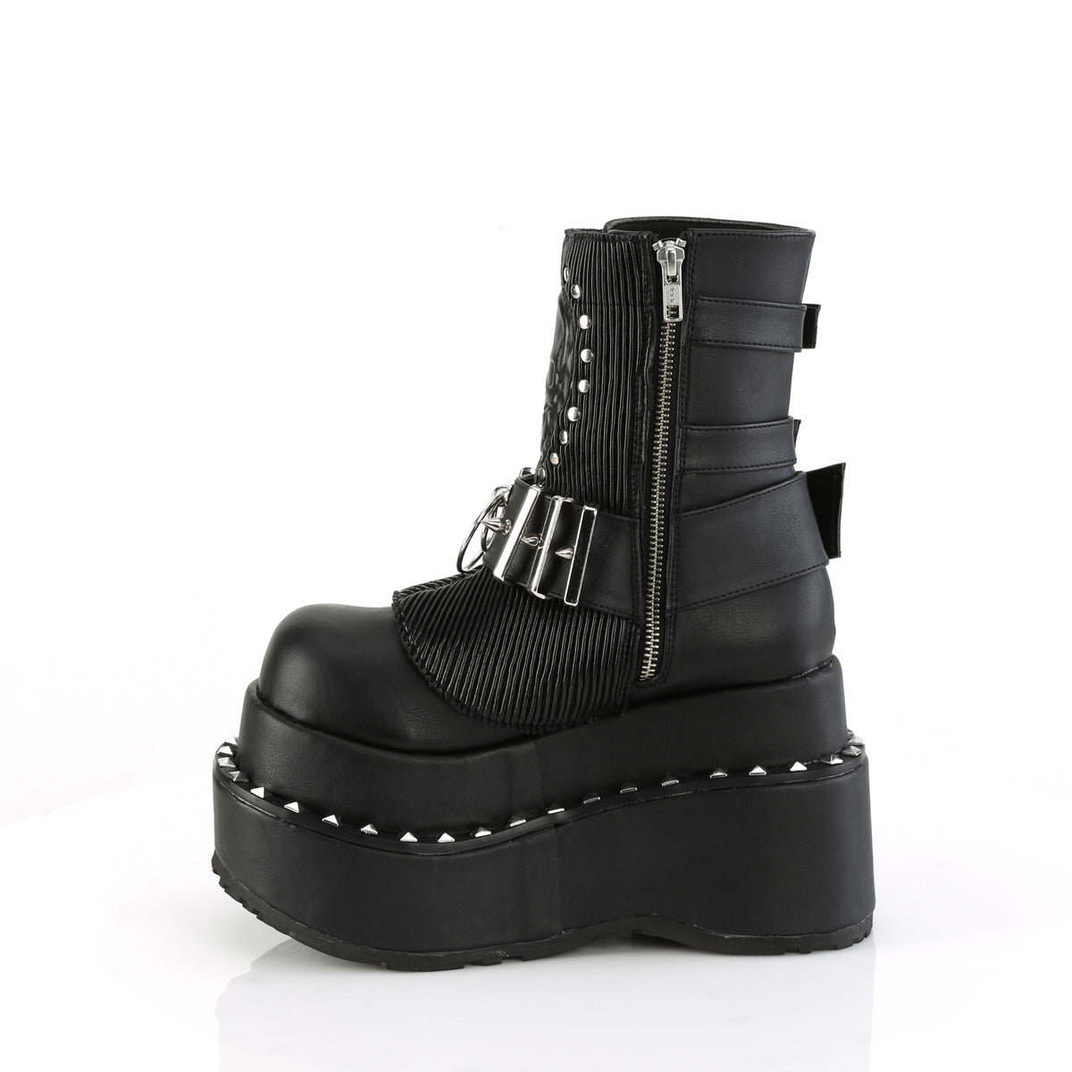 DemoniaCult  Ankle Boots BEAR-150 Blk Vegan Leather