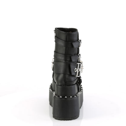 DemoniaCult  Ankle Boots BEAR-150 Blk Vegan Leather