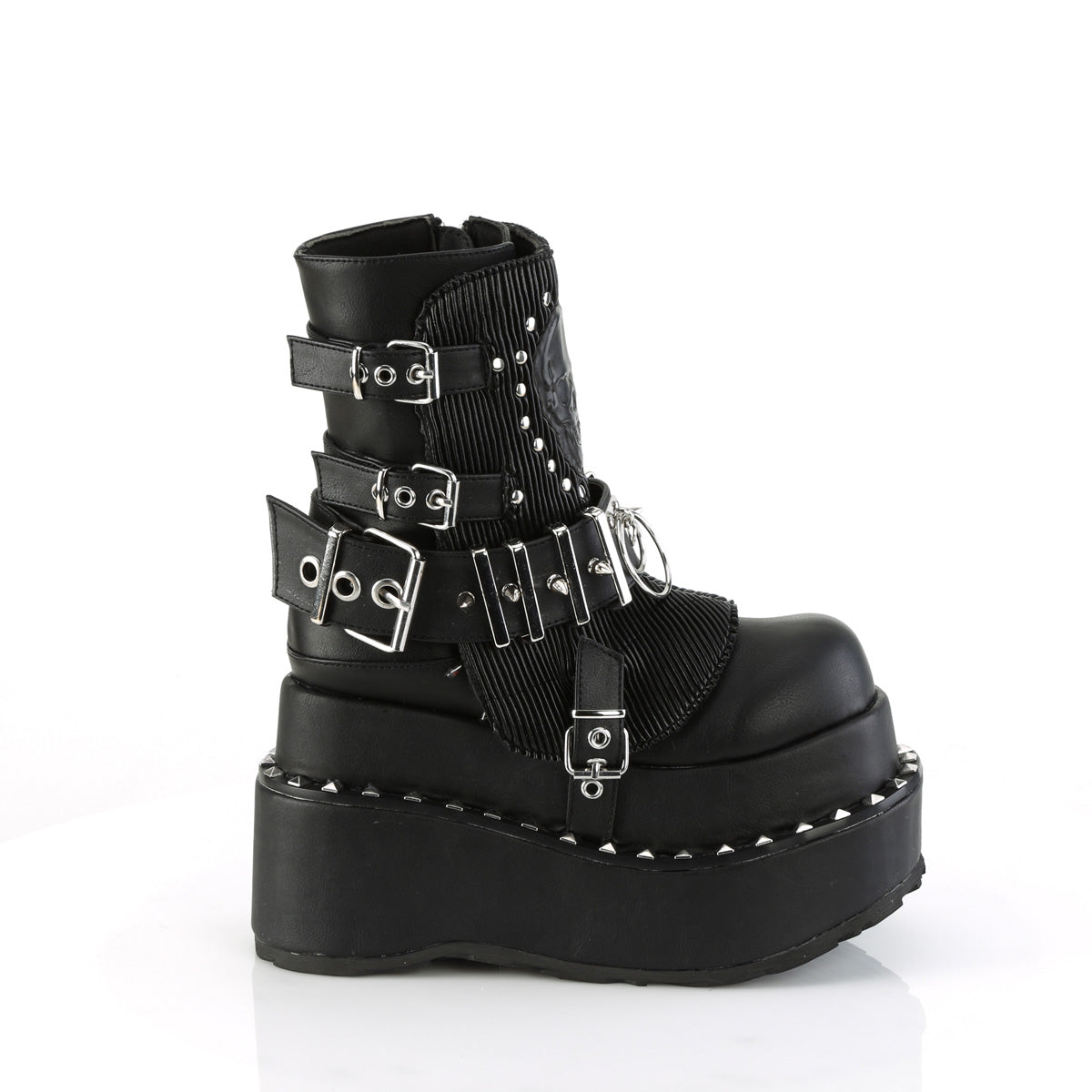 DemoniaCult  Ankle Boots BEAR-150 Blk Vegan Leather