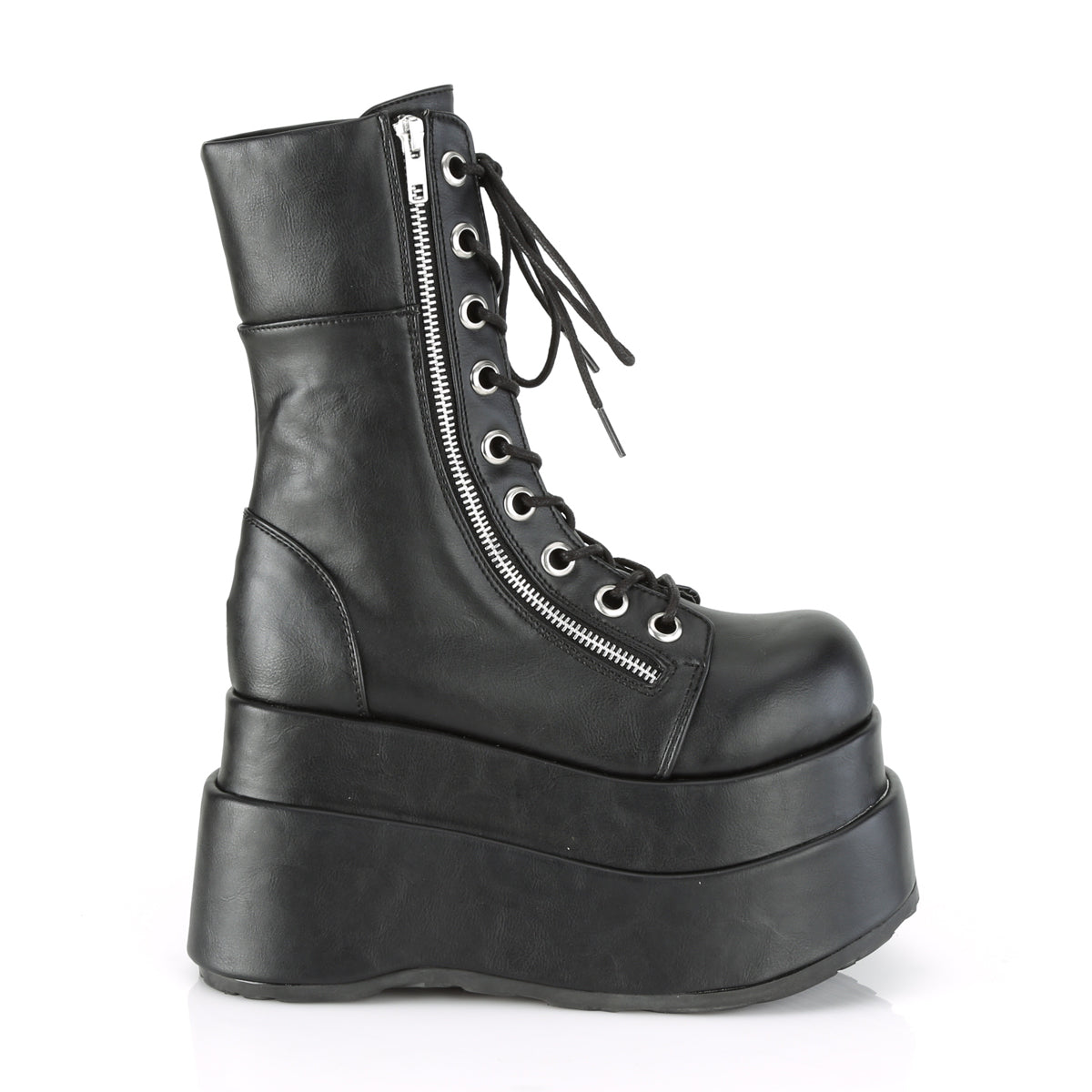 DemoniaCult Womens Boots BEAR-265 Blk Vegan Leather