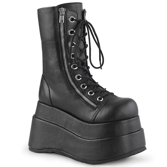 DemoniaCult Womens Boots BEAR-265 Blk Vegan Leather