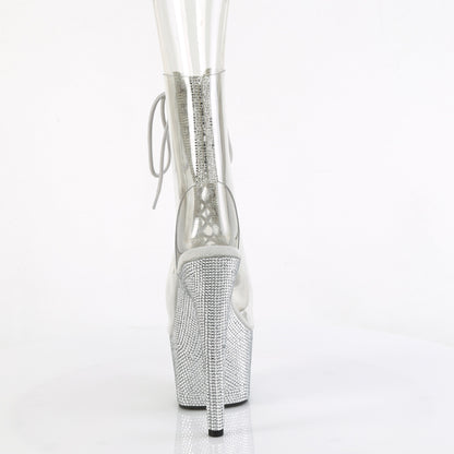 Pleaser  Ankle Boots BEJEWELED-1016C-2-7 Clr-RS/Slv RS