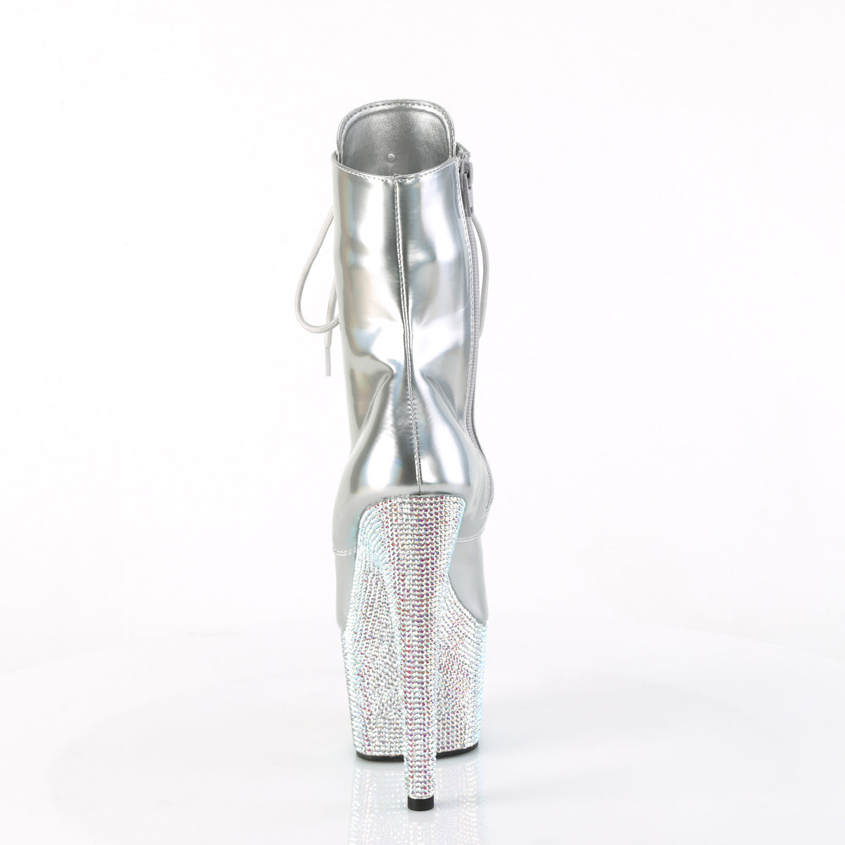 Pleaser  Ankle Boots BEJEWELED-1020-7 Slv Holo Pat/Slv AB RS