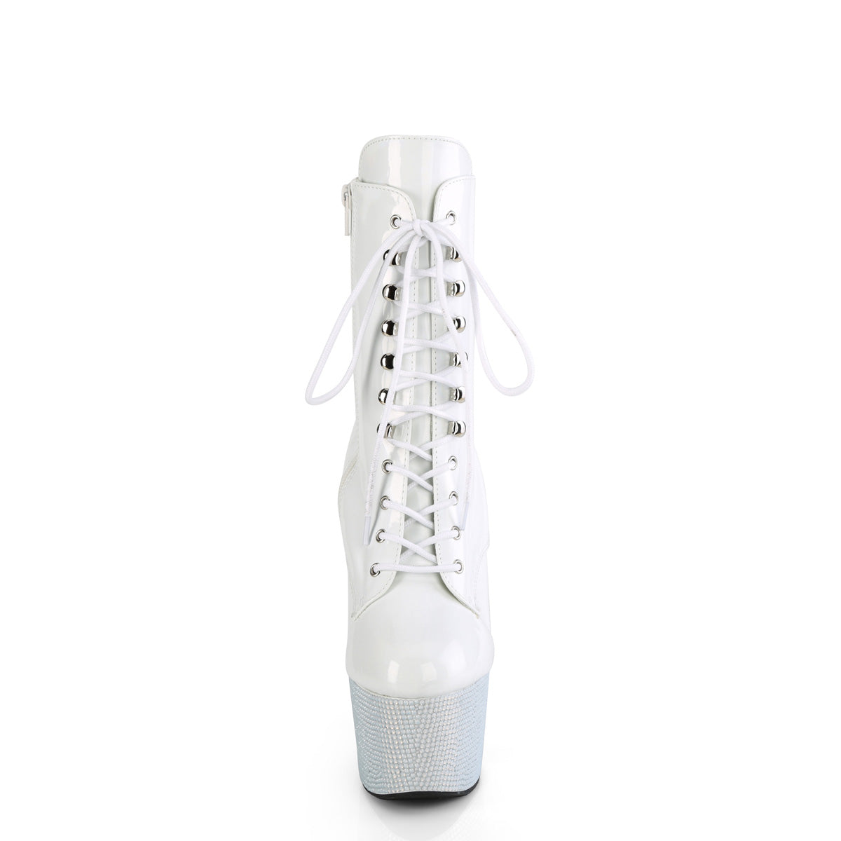 Pleaser  Ankle Boots BEJEWELED-1020-7 Wht Holo Pat/Wht RS